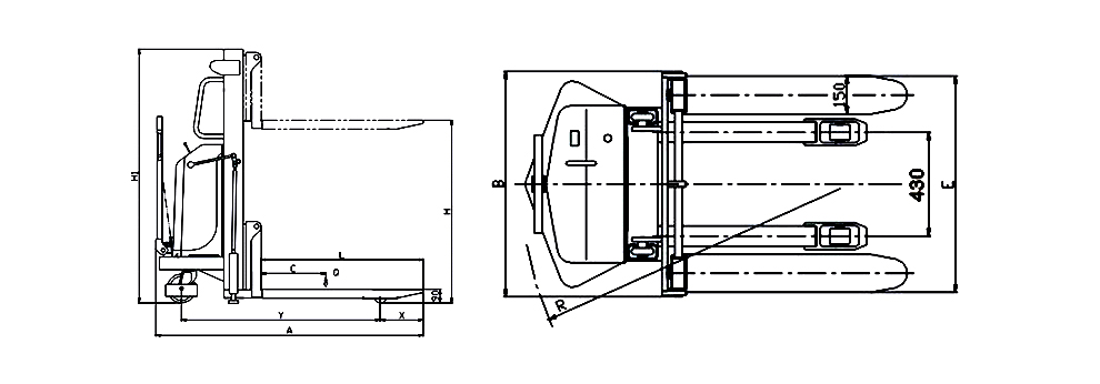CTD semi-electric stacer drawing
